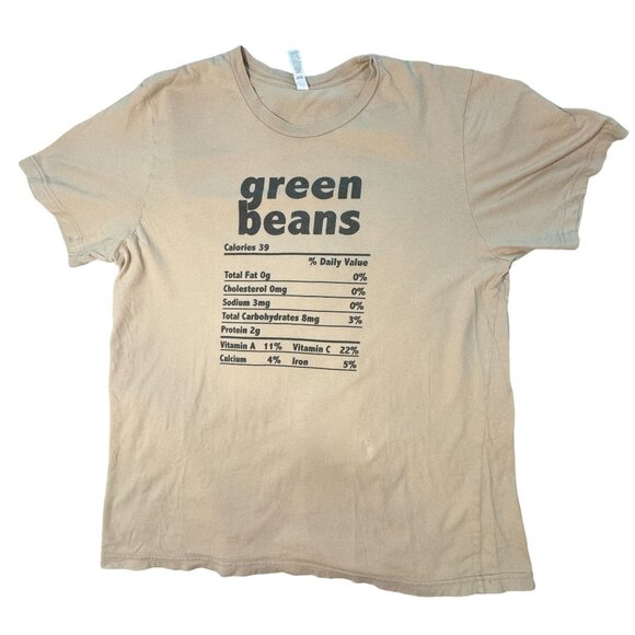 Green Beans Nutrition Label Graphic T-Shirt - Picture 1 of 6